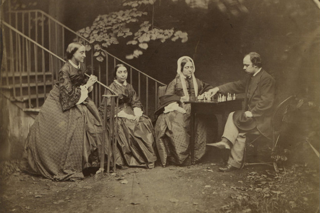 Dante Gabriel Rosetti with family at Cheyne Walk